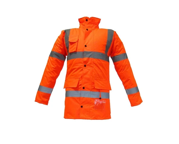 JUNIOR JN1012 Waterproof Fosforlu Oxford Parka Turuncu XL beden ürün görseli 1