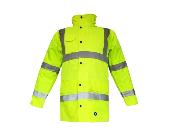 JUNIOR JN1011/P Waterproof Polarlı Fosforlu Oxford Parka Sarı XXL beden ürün görseli 1
