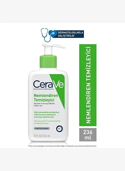 CeraVe Normal Ve Kuru Ciltler İçin Nemlendiren Temizleyici 236 ml ürün görseli 1