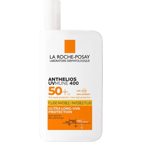 La Roche Posay Anthelios UVMUNE400 Invisible Fluid Tüm Cilt Tipleri Için SPF50+ Yüz Güneş Kremi 50 M ürün görseli 1