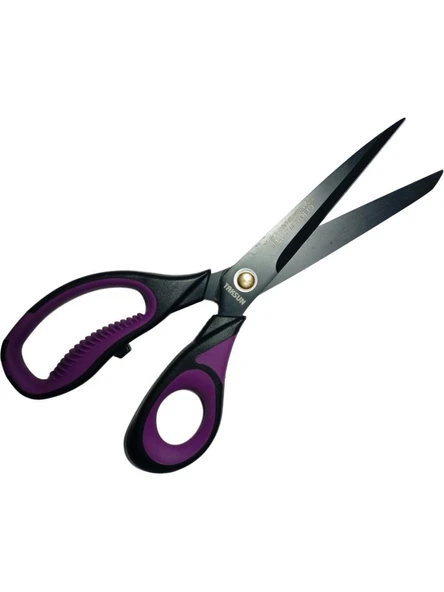 3B Trend Titanyum Terzi Makası Ortopedik Silikon Saplı 26cm Profesyonel Makas Bakır Pimli ürün görseli 1
