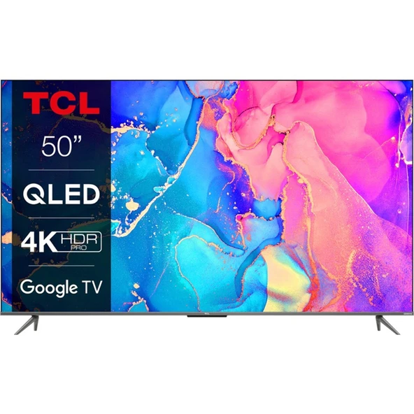 TCL 50C635 4K Ultra HD 50" 127 Ekran Uydu Alıcılı Google Smart QLED TV ürün görseli 1