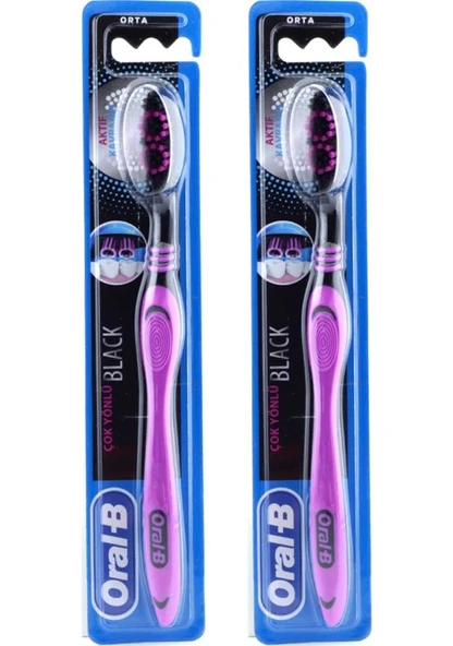 Oral-B Black Cavity Çok Yönlü Diş Fırçası 2 Adet ürün görseli 1