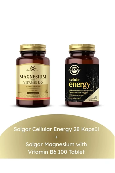 Solgar Cellular Energy 28 Kapsül + Magnesium with Vitamin B6 100 Tablet ürün görseli 1