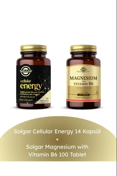 Solgar Cellular Energy 14 Kapsül + Magnesium with Vitamin B6 100 Tablet ürün görseli 1
