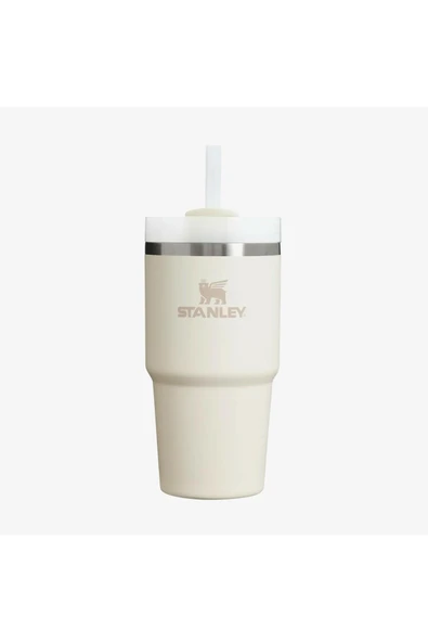 Stanley The Quencher H2.O Flowstate™ Tumbler Pipetli Termos Bardak 0.59 Lt / 20Oz Krem 10-10826-304 ürün görseli 1