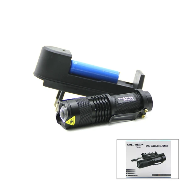 2IN1 KÜÇÜK ZOOMLU EL FENERİ COB LED METAL KASA 9CM GO53/1395 ürün görseli 1