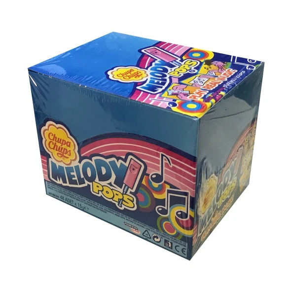 Chupa Chups Melody Pops Çilek Aromalı Flüt Şeker 15gr 48 adet ürün görseli 1