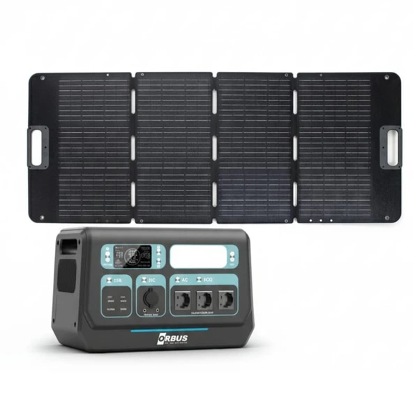 Orbus 2400W Güç Kaynağı 100W Katlanır Güneş Paneli ürün görseli 1