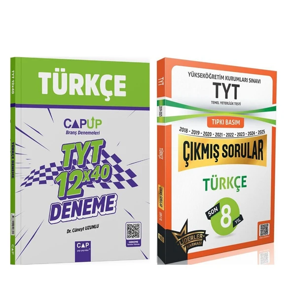 Çap TYT Türkçe Deneme ve Liderler Karması Son 8 Yıl Çıkmış Sorular Seti 2 Kitap ürün görseli 1