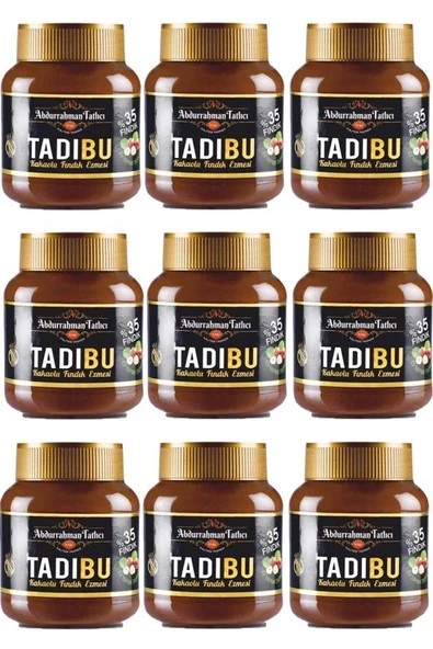 TADIBU Kakaolu Fındık Ezmesi 330g x 9 Adet %35 Yoğun Fındık Oranı, Katkısız, Sürülebilir Fındık Çikolatası ürün görseli 1