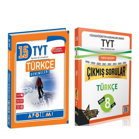Apotemi TYT Türkçe Deneme ve 8 Yıl Çıkmış Sorular Seti 2 Kitap ürün görseli 1