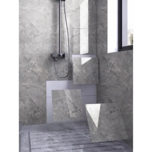 Gri Mermer Desen Duvar Sticker (30x30) - Resim 2