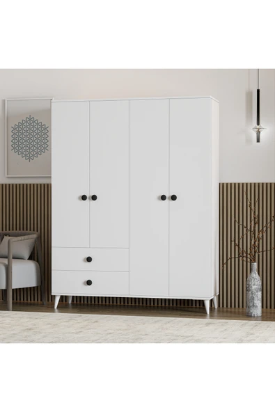 İMBAŞ Opal 4 Kapak 2 Çekmece Gardırop - Resim 2