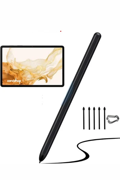 corcishop Samsung Galaxy Tab S6 Lite P610 P620 İle Uyumlu Spen Stylus Tablet Kalemi Yedek Uç Seti ürün görseli 1