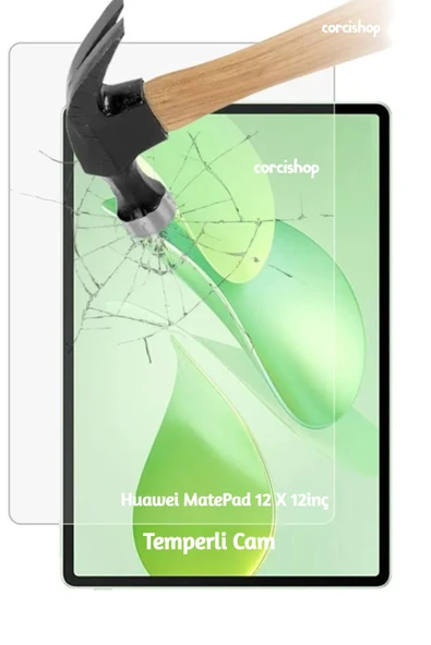 corcishop Huawei MatePad 12 X 12inç Modeli İle Uyumlu Kırılmaz Tablet Temperli Cam Ekran Koruyucu ürün görseli 1