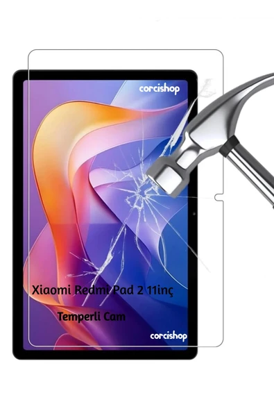 corcishop Xiaomi Redmi Pad 2 11 inç 2025 Modeli İle Uyumlu Kırılmaz Tablet Temperli Cam Ekran Koruyucu ürün görseli 1