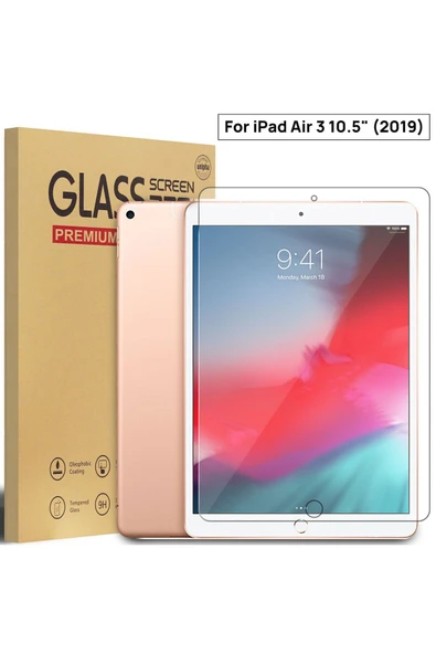 corcishop Apple iPad Air (3. nesil) 10.5 Uyumlu Premium Temperli Ekran Koruyucu Kırılmaz Cam ürün görseli 1