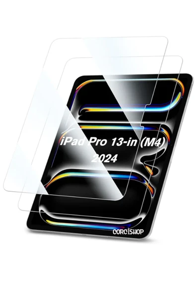 corcishop IPad Pro M4 Çip 2024 13 Inç Uyumlu Ekran Koruyucu Nano Kırılmaz Esnek Cam Koruyucu Tam Uyumlu ürün görseli 1