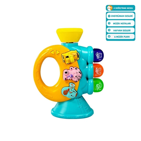 JLG-855-38A IŞIKLI VE MÜZİKLİ TROMPET BEBEK -VRD ürün görseli 1