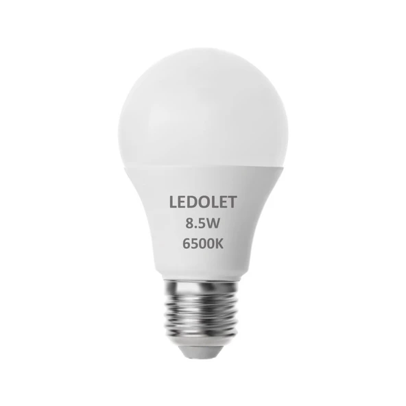 Ledolet 8,5W E27 Led Ampul Beyaz Işık - 6500K ürün görseli 1