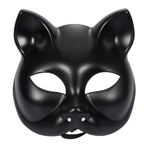 Siyah Renk Lüks Kedi Maskesi 12x13 cm TG-1395 338890 ürün görseli 1