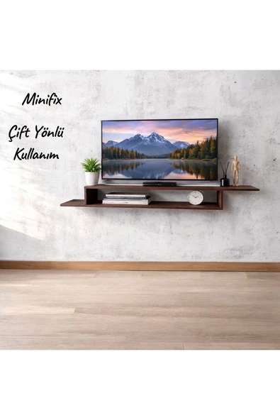 MOBİLYACIN Dekoratif Raflı Duvar Tv Ünitesi Z Raf Barok 150 ürün görseli 1