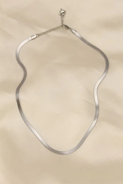 316L Çelik Silver Renk 45 cm İtalyan Zincir Model Kadın Kolye - TJ-BKO5903 TG-1395 339005 ürün görseli 1