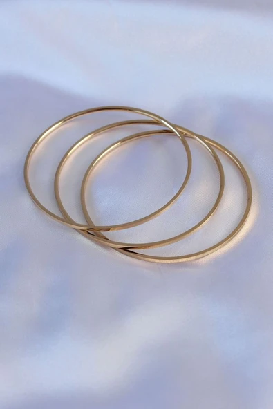 316L Çelik Gold Renk Ajda Model Kadın 65 mm Bilezik - TJ-BB5361 TG-1395 339083 ürün görseli 1