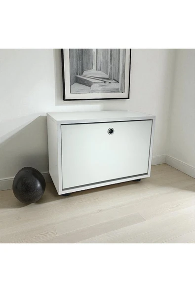 MOBİLYACIN TEK KAPAK AYAKKABILIK - BEYAZ - Resim 4