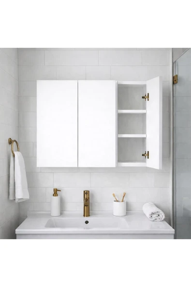 MOBİLYACIN ÜÇ Kapaklı Banyo Dolabı - Resim 2