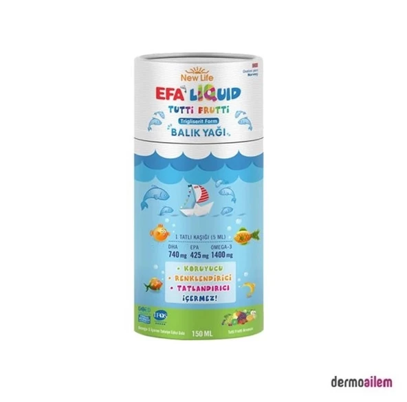 New Life Efa Liquid Balık Yağı Sıvı 150 ml - Tutti Frutti ürün görseli 1