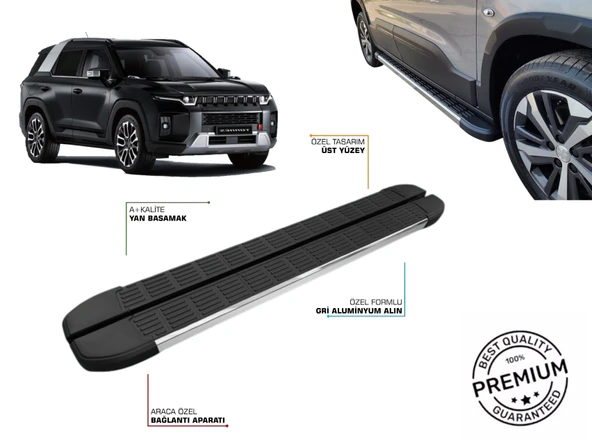 SSANGYONG TORRES BENZİNLİ ARACA ÖZEL YAN BASAMAK 2023 2024 2025 ürün görseli 1