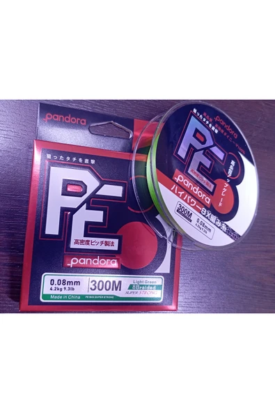 AVLA AVCILIK PANDORA Pe-8 8x 300mt Light Green Superstrong 0,08mm ürün görseli 1