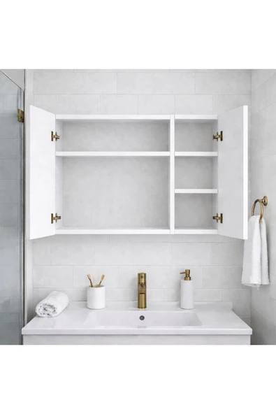 MOBİLYACIN ÜÇ Kapaklı Banyo Dolabı - Resim 3