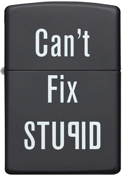 Zippo Can't Fix Stupid - Aptallığı Düzeltemezsin Dizayn Çakmak ürün görseli 1