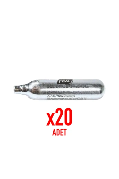 ASG 12 gr Co2 Hava Tüpü 20 Adet ürün görseli 1