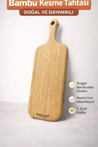 MOBİLYACIN BAMBU KESME TAHTASI (NİL) 42x16 ürün görseli 1