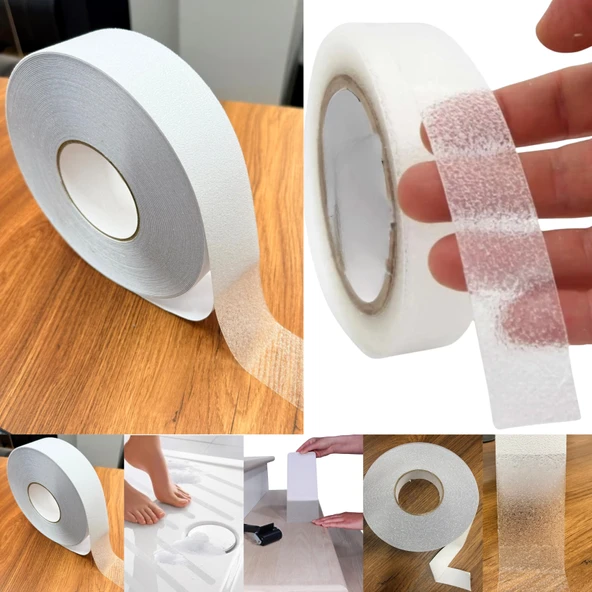 Şeffaf Havuz Banyo Küvet İç Mekan Merdiven Kaydırmaz Kaymaz Bant 50mm x 25mt ürün görseli 1
