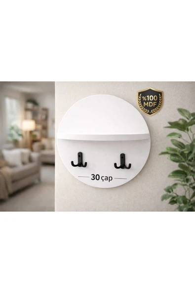 MOBİLYACIN Raflı duvar askılığı 30 CM ürün görseli 1