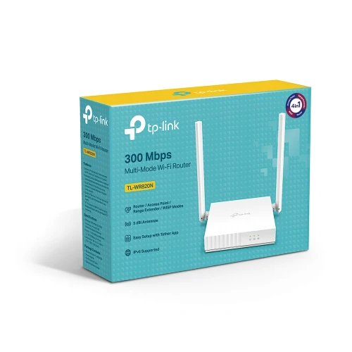 TP-Link Tp-Lınk TL-WR820N, 3port, 300MBPS, 2.4ghz Wifi, Masaüstü, Megabit, Router, Access Point, Range Extender ürün görseli 1