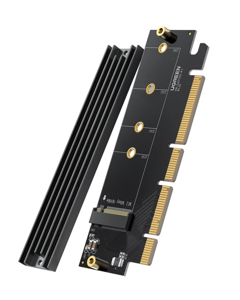 UGREEN PCIe 4.0 x4 x8 x16 Uyumlu 64Gbps NVMe M.2 SSD Dönüştürücü Adaptör, 30715 ürün görseli 1