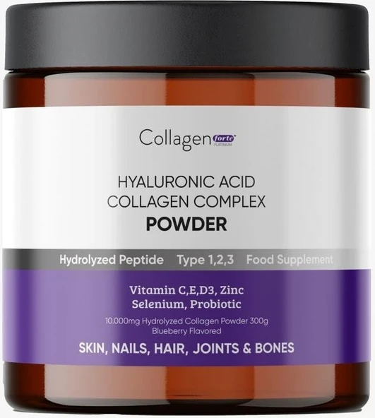 Collagen Forte Platinum Collagen Powder 300g. Kolajen, Probiyotik, Biotin, Multivitamin, Orman Meyve Aromalı ürün görseli 1