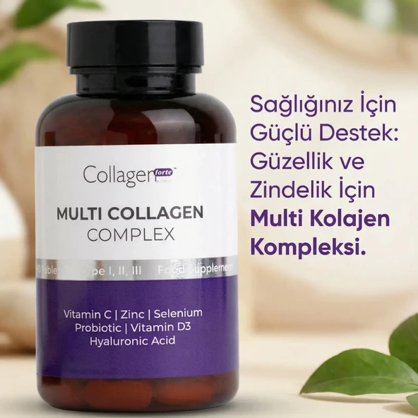 Collagen Forte Platinum Multi Kolajen Komplex, Probiyotik & Multivitamin 1500 mg x 90 Tablet ürün görseli 1