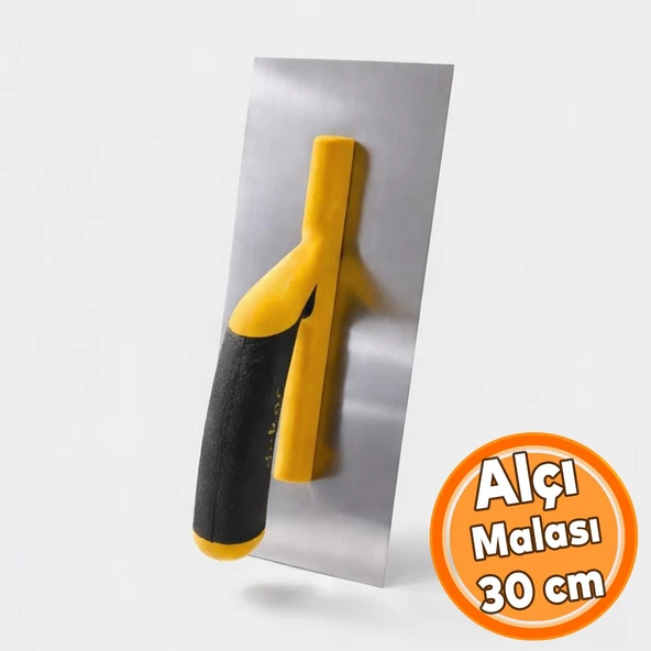 Alçı Malası Plastik Saplı Yay Çeliği Malzeme 30 cm Düz Alçı Malası Derz Sıva Yüzey Düzleştirme Fugas Malası ürün görseli 1