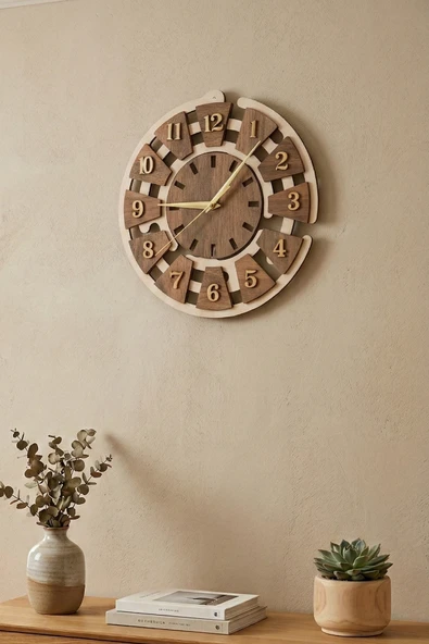 Ahşap Duvar Saati - Resim 3