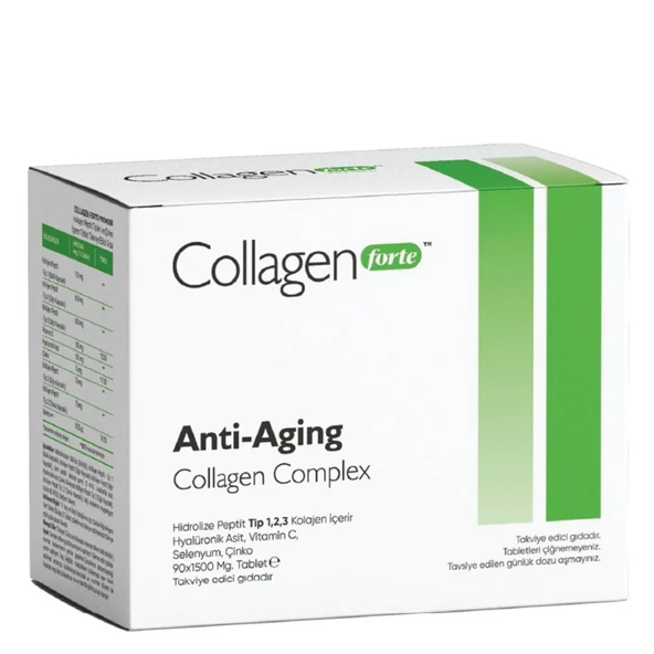 Collagen Forte Platinum Anti-Aging Kolajen Complex & Multivitamin 1500 mg x 90 Tablet ürün görseli 1