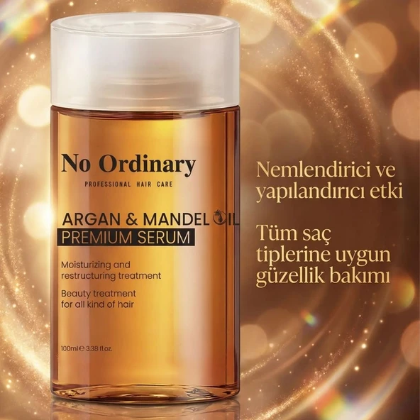 No Ordinary Premium Argan & Mandel Içerikli Doğal Saç Bakım Yağı & Serum 100ml ürün görseli 1