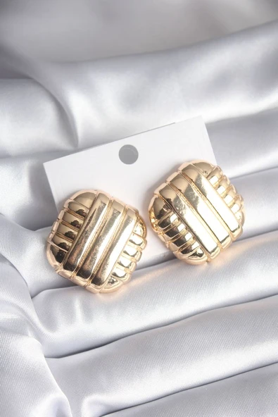 Pirinç Gold Renk İşleme Detay Kadın Küpe - TJ-BKP8403 TG-1395 339250 ürün görseli 1