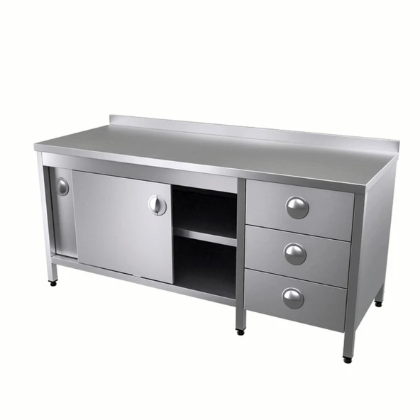 Vital  VCT-DAG-126 Çalışma Tezgahı Dolaplı Taban Ve Ara Raflı Grup Çekmeceli ürün görseli 1